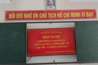 CHI BỘ TRƯỜNG TH TRẦN PHÚ TỔ CHỨC HỘI NGHỊ KIỂM ĐIỂM TẬP THỂ CHI BỘ VÀ ĐÁNH GIÁ ĐẢNG VIÊN NĂM 2025